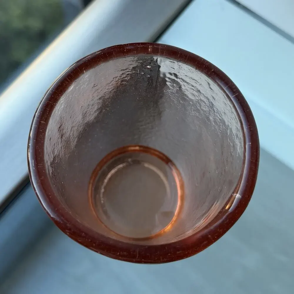 Fire and Light Recycled Glass 12oz Tumbler Copper Orange - 4 3/4”